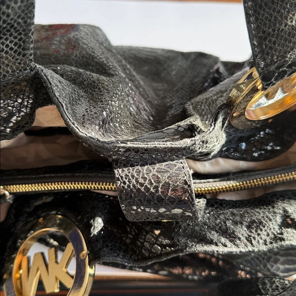 Michael Kors Black Python Handbag - Picture 8 of 11